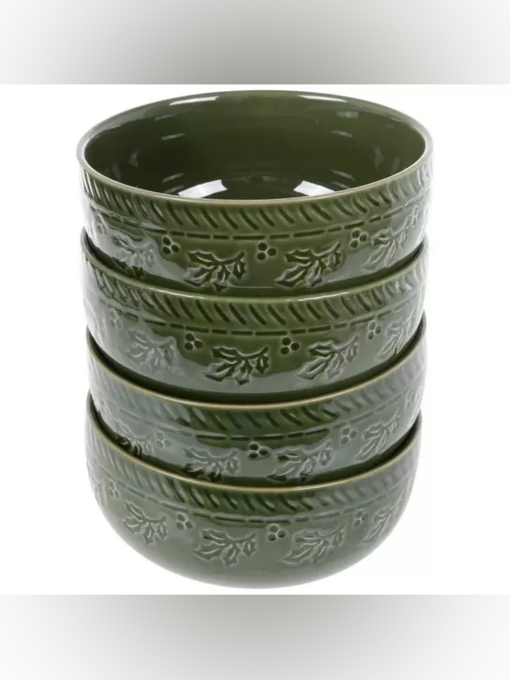 Green Forest Berries Cereal Bowls